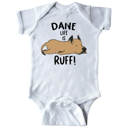 

Inktastic Dane Life is Ruff! Tan Great Dane Gift Baby Boy or Baby Girl Bodysuit