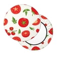 thumbnail image 2 of Kll Fresh Red Tomato Round Bar Chair Cushion Cover 12 Inch,Bar Stool Protector With Elastic, Soft Washable, 2 of 7