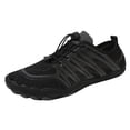 thumbnail image 5 of Rokment Women's Men's Water Shoes Beach Swim Barefoot Shoes Quick-Dry Breathable Athletic Wide Toe Hiking Pool Sneakers for Surf Yoga Exercise Aerobics Black Size 6.5, 5 of 6