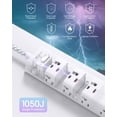 thumbnail image 4 of Protector contra sobretensiones, enchufe Addtam, 15 AC, 3 USB, 10 m, 4 of 8
