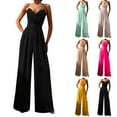thumbnail image 7 of Daolelai Women's Suspender Waist Straight Floor-Length Minimalist Jumpsuit, 7 of 7