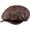 Deep Brown, variant on Cowhide Leather Octagonal Hats British Berets Cap Vintage Newsie Hat Fashion Bakerboy Hat Retro Newsboy Hat for Men