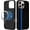 The Blue Line USA American Flag, variant on Magnetic Case for iPhone 15, Compatible with Magsafe, Military-Grade TPU Protection with Shock-Absorbing Edges, Slim Anti-Drop Cover Case for iPhone 15 -Solar System Space Stars