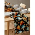 thumbnail image 6 of Blue Orange Pumpkins Fall Burlap-Cotton Table Runner 72 Inches Long,Thanksgiving Botanical Black Farmhouse Table Runners,Outdoor Dining Tablecloths Decor for Baby Shower Party Wedding 16x72, 6 of 9