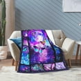 thumbnail image 6 of Butterfly Blanket Gifts for Women Girls Super Soft Cozy Purple Butterfly Stuff Decor Fleece Throw Blanket Warm Plush Butterfly Animal Flannel Gifts Blankets for Kids Adults 50"x40", 6 of 6