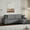 Dark Gray, variant on Corduroy Stripe 96 Inch Large Oversized Sectional Sofa, L Shaped Modern Couch with Deep Seat, Comfy Sofa Couch for Living Room, Apartment, Mall, Corduroy Black
