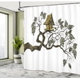 thumbnail image 4 of Ambesonne Tree House Shower Curtain, Bird Home and Branch, 69"Wx70"L, White Fawn Pale Khaki, 4 of 4