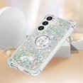 thumbnail image 4 of Quicksand Case for Samsung Galaxy S24 Plus (Not S24) for Women Girls, Glitter Sparkle Flowing Clear Liquid Cover Case with Bling Diamond Kickstand for Samsung Galaxy S24+ Plus -Silver, 4 of 14