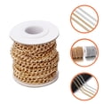 thumbnail image 2 of Miangastore 1 Roll Aluminium Chain Twisted Link Chains DIY Crafts Chain Bag Garment Chain, 2 of 8