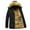 Black（New）, variant on CYiJun Mens Winter Jacket Repellent Windproof Thicken Parka Winter Coat with Removable Hood