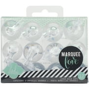 Heidi Swapp Marquee Love Bulb Caps 1" 12/Pkg-Clear, Pk 3, Heidi Swapp