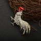 thumbnail image 5 of Gallo suéter broche exquisito rhinestone puro deslumbrante manual inlay vintage brochechpins broches para mujeres niñas vestido boda Inevent AP004620-00, 5 of 7