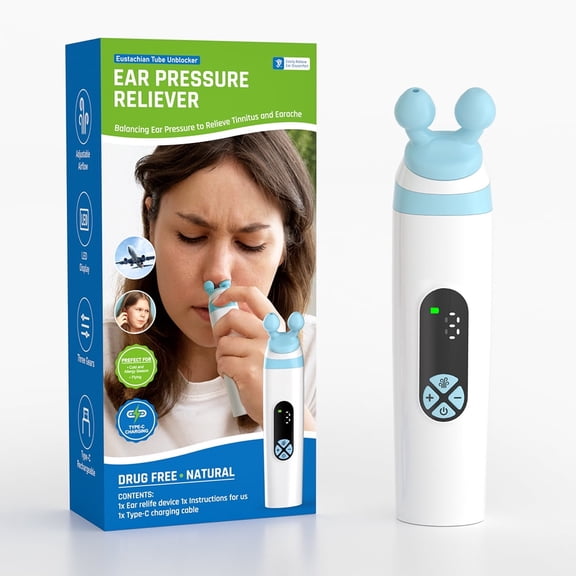 Ear Pressure Relief Device, Unclog Ears, Balance Pressure and Relieve Tinnitus，Helps for Flying Diving Swimming