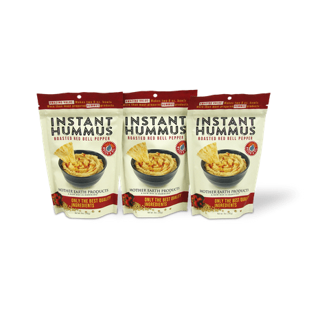 Mother Earth Products Instant Roasted Red Bell Pepper Hummus Mix 3 Pack 5 Oz