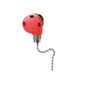 Zing Ear ZE-268S1 3-Speed Rotary Fan 4 Wire Replacement Speed Control Ceiling Fan Switch Pull Chain Switch Silver Finish