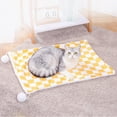 thumbnail image 5 of Fasiaou Checkered Dog Blanket, Jacquard Sherpa Blankets for Small Dog and Cats, Cute Aesthetic Style Fluffy Fleece Pets Blanket for Couch Protection Washable,Yellow, 5 of 6