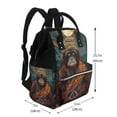 thumbnail image 2 of Pofeuu Banana Leaf Meditating Gorilla Print Diaper Bag Backpack, Multifunction Travel Pack Maternity Baby Changing Bags, Large Capacity, Waterproof, 2 of 6