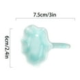 thumbnail image 3 of Celadon Lotus Leaf /Ceramic Chopstick Holder, Chopsticks Rest, Sushi Plate, Snack Dip Tray, Chopstick Stand For Home, Soy Sauce Dish-Green 2-Lotus leaf, 3 of 6
