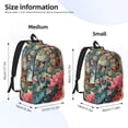 thumbnail image 3 of Naloa Butterflies In Blooming Garden Canvas Backpack for Men Women Rucksack Casual Travel Daypack College Tote Satchel Bookbag for Teens-Medium, 3 of 7