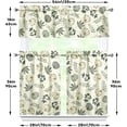thumbnail image 5 of Fall Thanksgiving Kitchen Curtains Valances and Tiers 3 Piece Set,White Blue Pumpkin Maple Leaves Leaf Farmhouse Cute Rod Pocket Kitchen Cafe Curtain Over Sink Window for Autumn Decor 36 Inch, 5 of 6