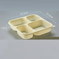 thumbnail image 4 of Disposable Lunch Box Gridding Box Bento Commercial Takeout Packaging Box FoodGrade EnvironmentFriendly Degradable Bowl C, 4 of 7