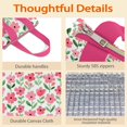 thumbnail image 4 of Pioneer Flower Floral Print Pattern Insulated Lunch Bag for Women & Adults,Large Portable Soft Cooler Lunch Bag,Thermal Food Storage Tote with Pearl Cotton,8.66L,8.75x5.75x9.5 Inch, 4 of 6