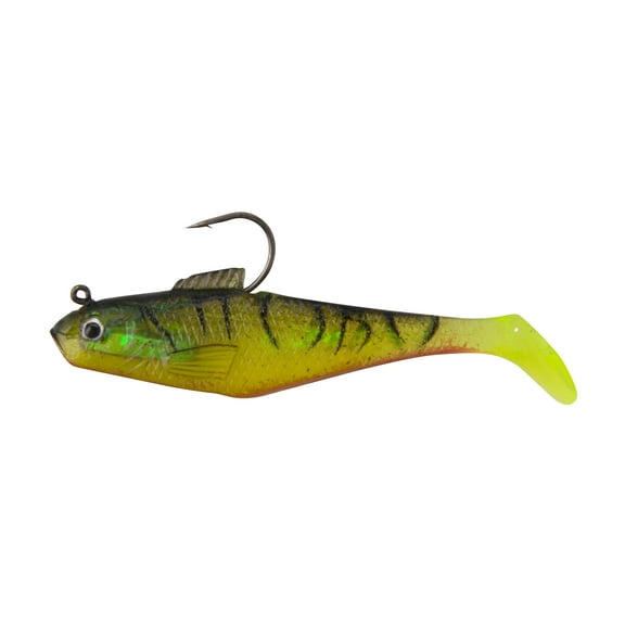 Berkley PowerBait Pre-Rigged Swim Shad Fishing Bait, Firetiger, 2in | 5cm