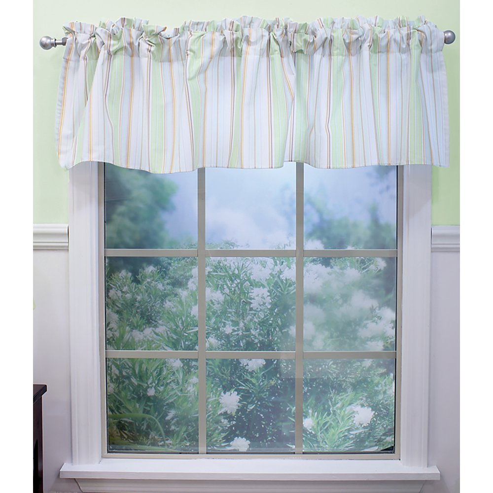 Blue Stripe Window Valance