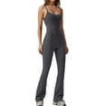 thumbnail image 3 of Coduop Women Adjustable Spaghetti Strap Jumpsuit Sleeveless Playsuit U-Back Yoga Workout Bodysuit, 3 of 7