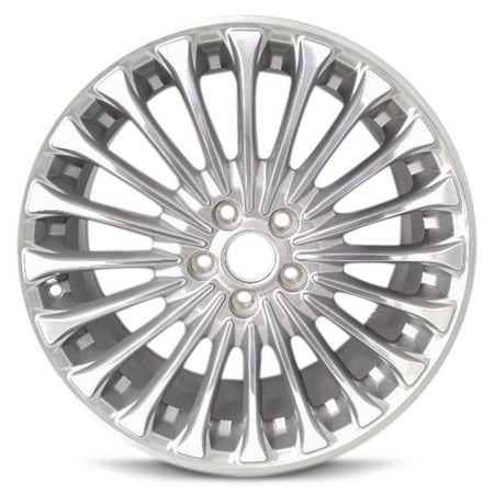 Alloy Wheel 5 Double Spoke - Aluminum Alloy Wheel Rim 18 Inch 13-16 Ford Fusion 20 Spoke Polished Gray Pocket