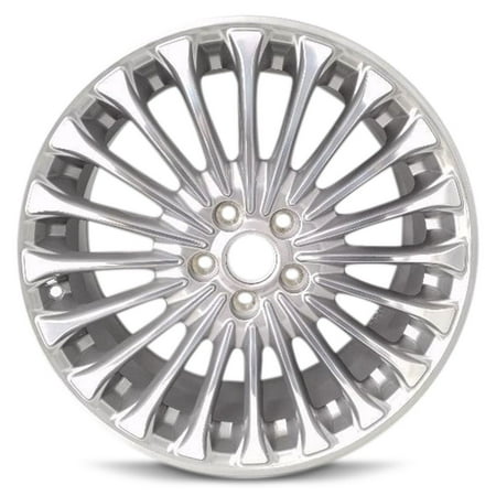 Aluminum Alloy Wheel Rim 18 Inch 13-16 Ford Fusion 20 Spoke Polished Gray (Best Polish For Aluminum Rims)