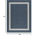thumbnail image 2 of EnjinZZ Outdoor Rug - Modern Area Rugs for Indoor and Outdoor patios, Kitchen and Hallway mats - Washable Outside Carpet (5x7, Bordered - Blue), 2 of 8