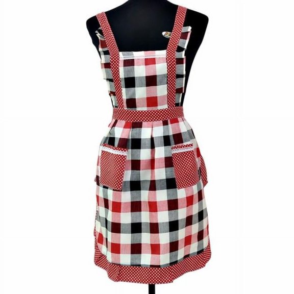 Dengmore Women Lady Restaurant Home Kitchen For Pocket Cooking Cotton Apron Bib