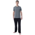 thumbnail image 6 of Intimo Men's 2 Piece Pajama Set Cotton/Poly Blend Jersey Knit Lounge Pants With Soft T-Shirt Top, 6 of 6