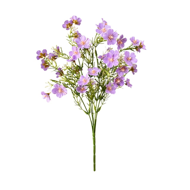 Ramo de flores artificiales de seda sintética, flores decorativas artificiales para centros de mesa de bodas, decoración del hogar, arreglos florales para interiores y exteriores, ideales