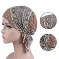 thumbnail image 4 of Chapeau de Chimiothérapie Impression Foulard Femmes Chapeau en Coton Chimiothérapie Turban Musulman Extensible Perte de Cheveux Baotou Noué Couvre-Chef, 4 of 7