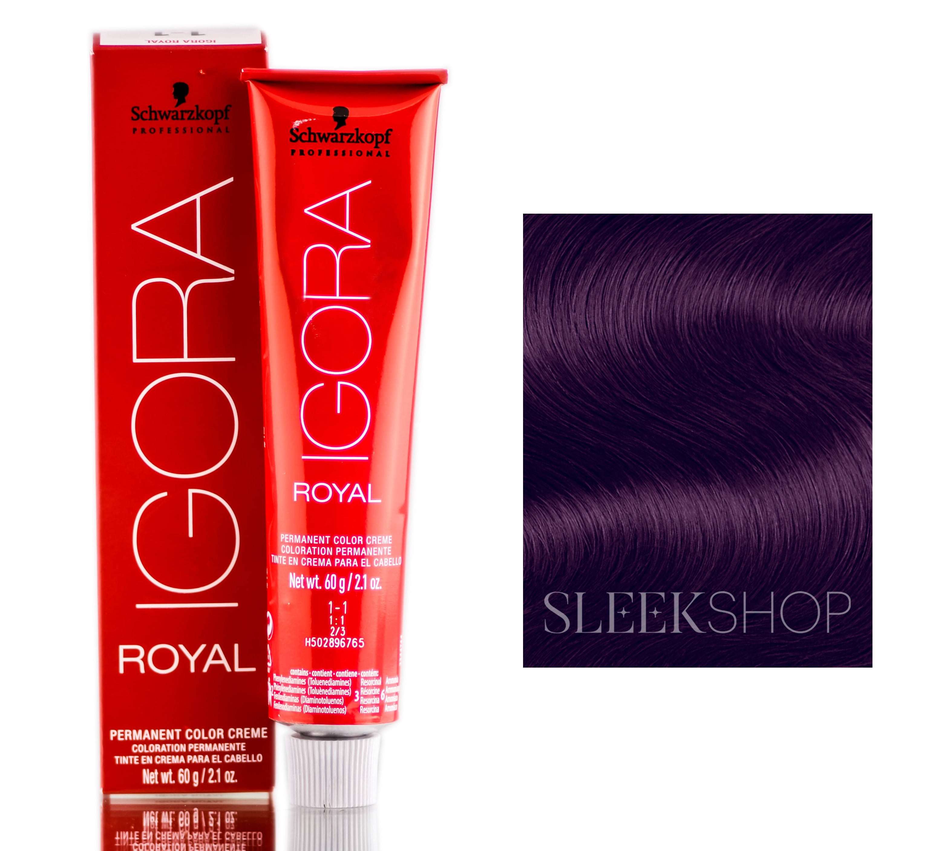 tempel nemen Formulering Schwarzkopf Professional Igora Royal Permanent Hair Color Creme Dye (2.1  oz) (4-99 Medium Brown Violet Extra) - Walmart.com