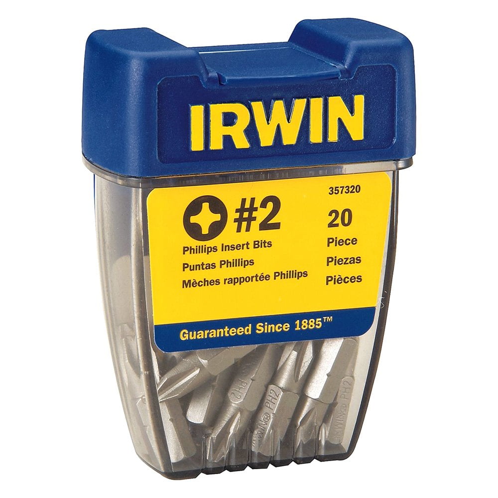 Irwin 1837453 #2 2 Piece Phillips 1-15/16 Impact Power Bits 2-2 Packs 