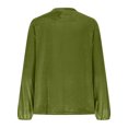 thumbnail image 5 of Meichang Velvet Long Sleeve Tops for Women, Velvet Blouses for Women Dressy Casual Long Sleeve Notch V Neck Button Up Henley Shirts Vintage Velour Holiday Party Top, 5 of 9