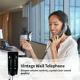 thumbnail image 6 of Vintage Wall Telephone, Landline Corded Telephone with Ringing Indicator & Volume Control, Old Style Retro Wall Phone Moisture Proof for Living Room Bathroom Office School Hotel, 6 of 6