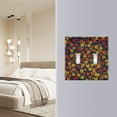 thumbnail image 4 of Yayeee Toggle Light Switch Wall Plate 2-Gang 4.56"x4.48" Decorative Outlet Cover, Yellow Floral, 4 of 7
