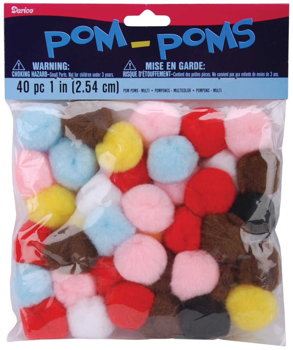 uddybe Perth Nerve 2 Inch Multi Color Craft Pom Poms 25 Pieces - Walmart.com