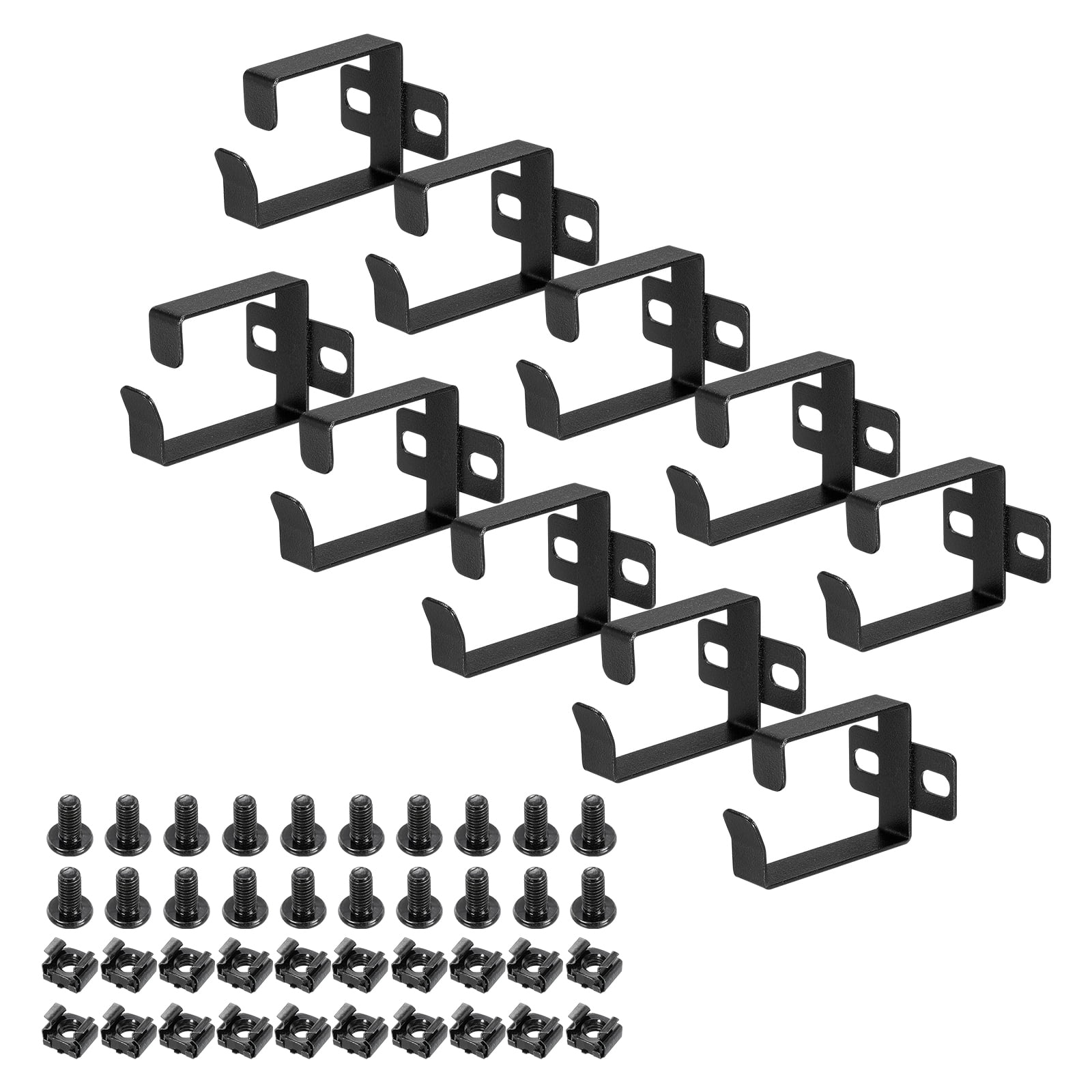 Uxcell Server Rack Cable Management D Ring Hooks, 10 Set Wire Organizer