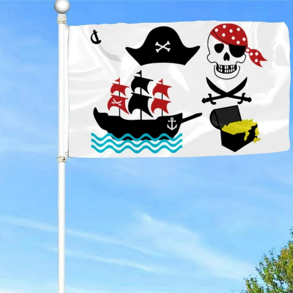 Bayyon Pirate Paraphernalia Flag Banner with Grommets 3x5Feet Man cave Decor