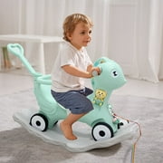WEELBIN HOME Children's Rocking Horse Dual-Sse Car Large Baby 1-6 Years Old Small Toy