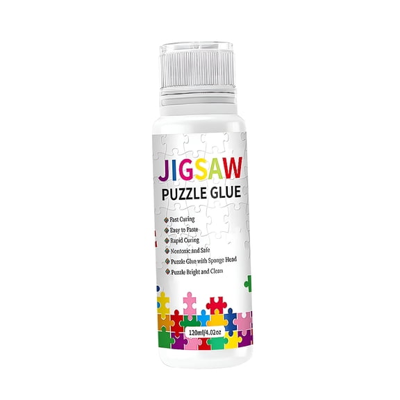 CCOCC 2026 New Puzzle Glue Jigsaw Saver Glue for 1000/1500/2000 Piece Puzzles Quick Drying 120Ml Jigsaw Puzzle Glue Clear with Sponge Head