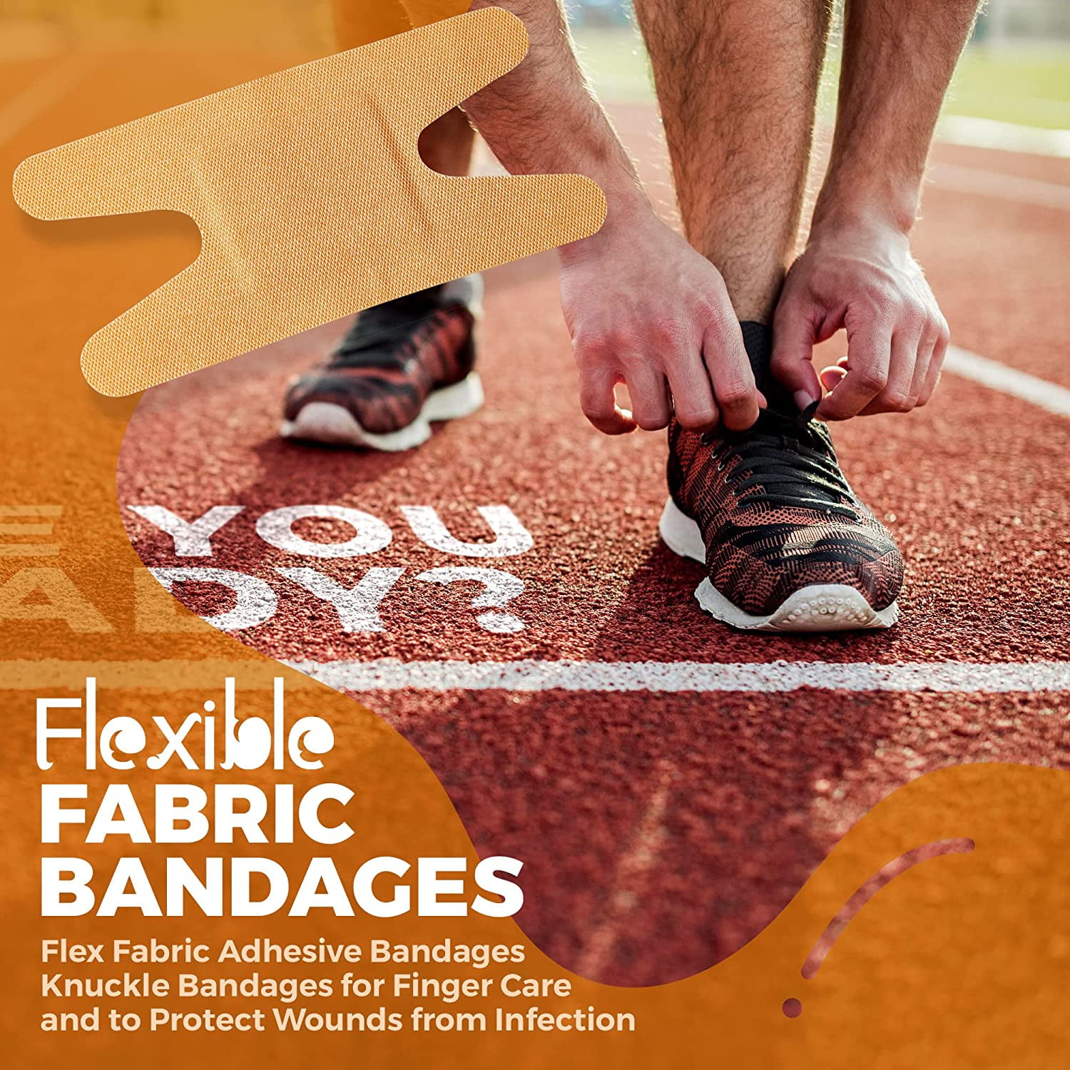 Flexible Fabric Bandages - Flex Fabric Adhesive Bandages Knuckle