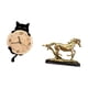 thumbnail image 5 of Escultura de reloj de pared, figura coleccionable, adorno artístico, estatua de caballo sin aparejos para muebles de mesa y habitación., 5 of 8