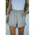 thumbnail image 3 of ABPHQTO Shorts de cintura alta con volantes y bolsillos para mujer, 3 of 5