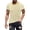 Khaki, variant on HOWPAY T Shirts For Men Casual Loose Fit Striped Crew Neck Short Sleeve Classic Pullover Lightweight Summer Comfortable Soft Workout Shirts Red XL